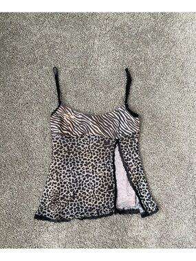 Princess Polly Beige & Black Animal Print Cami Slip